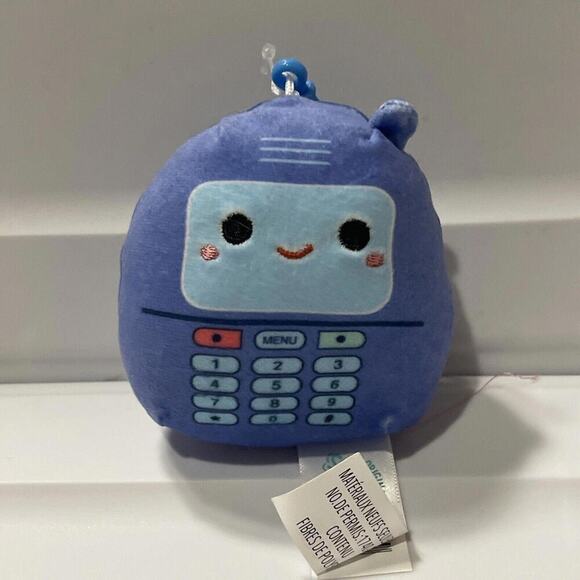 Squishmallows Other - Squishmallow Kellytoy Plush Tadita the Blue Cell Phone Clip On Keychain 3.5" NWT